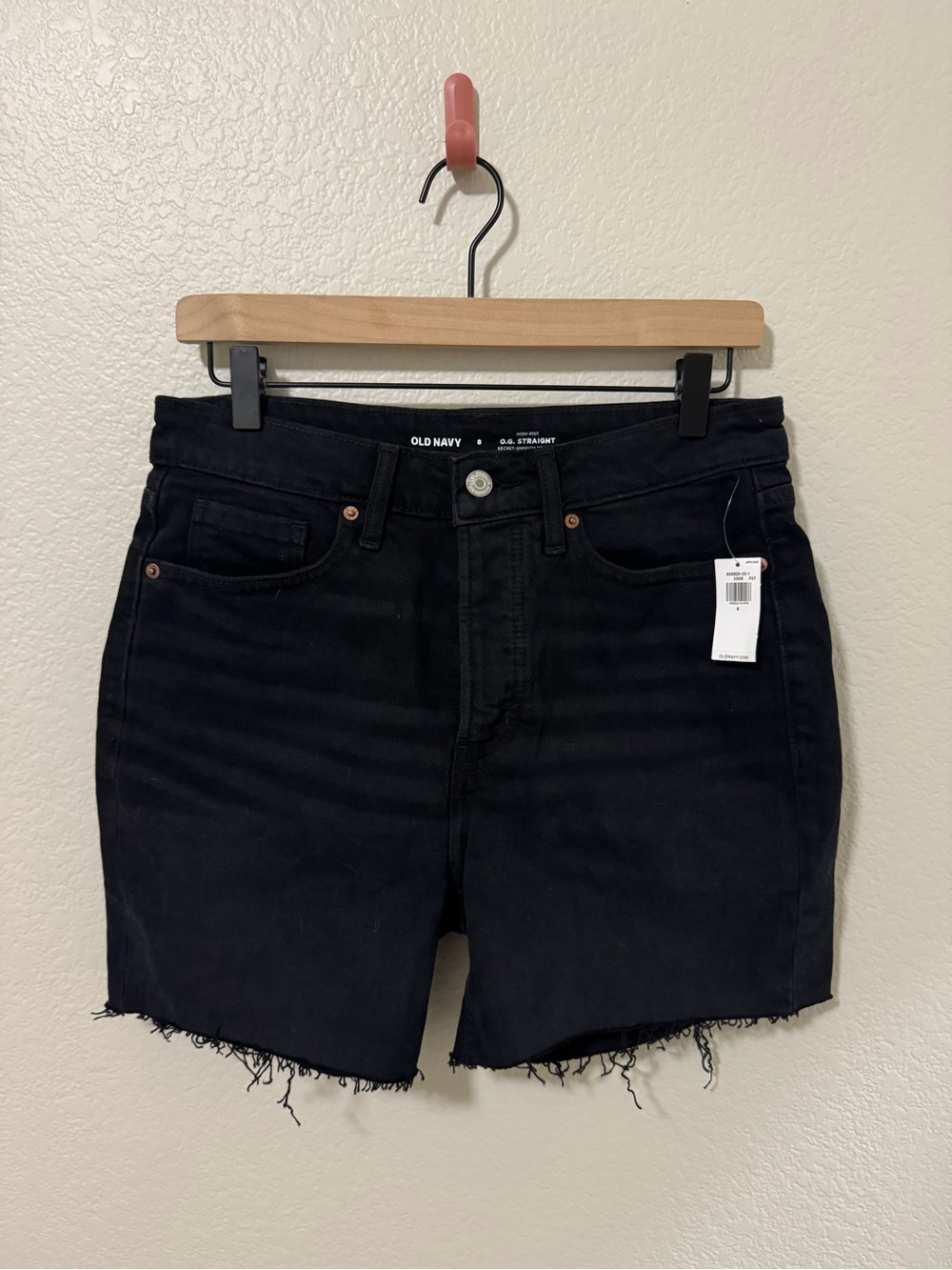 Old Navy Black High-Rise Straight Button-Fly Jeans